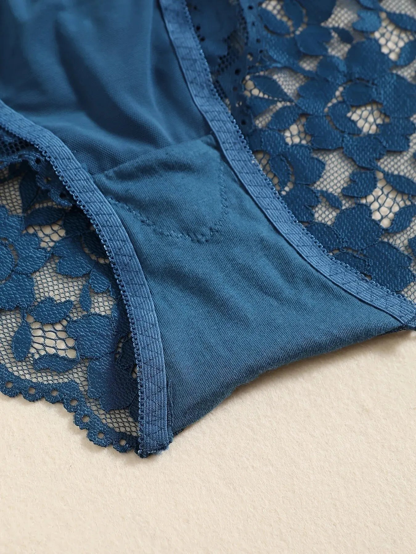 Elegant Lace Embroidery Lingerie Set – Push-Up Bra & Sheer Panty, Breathable Fabric, Perfect for Valentine's Day Style Heaven