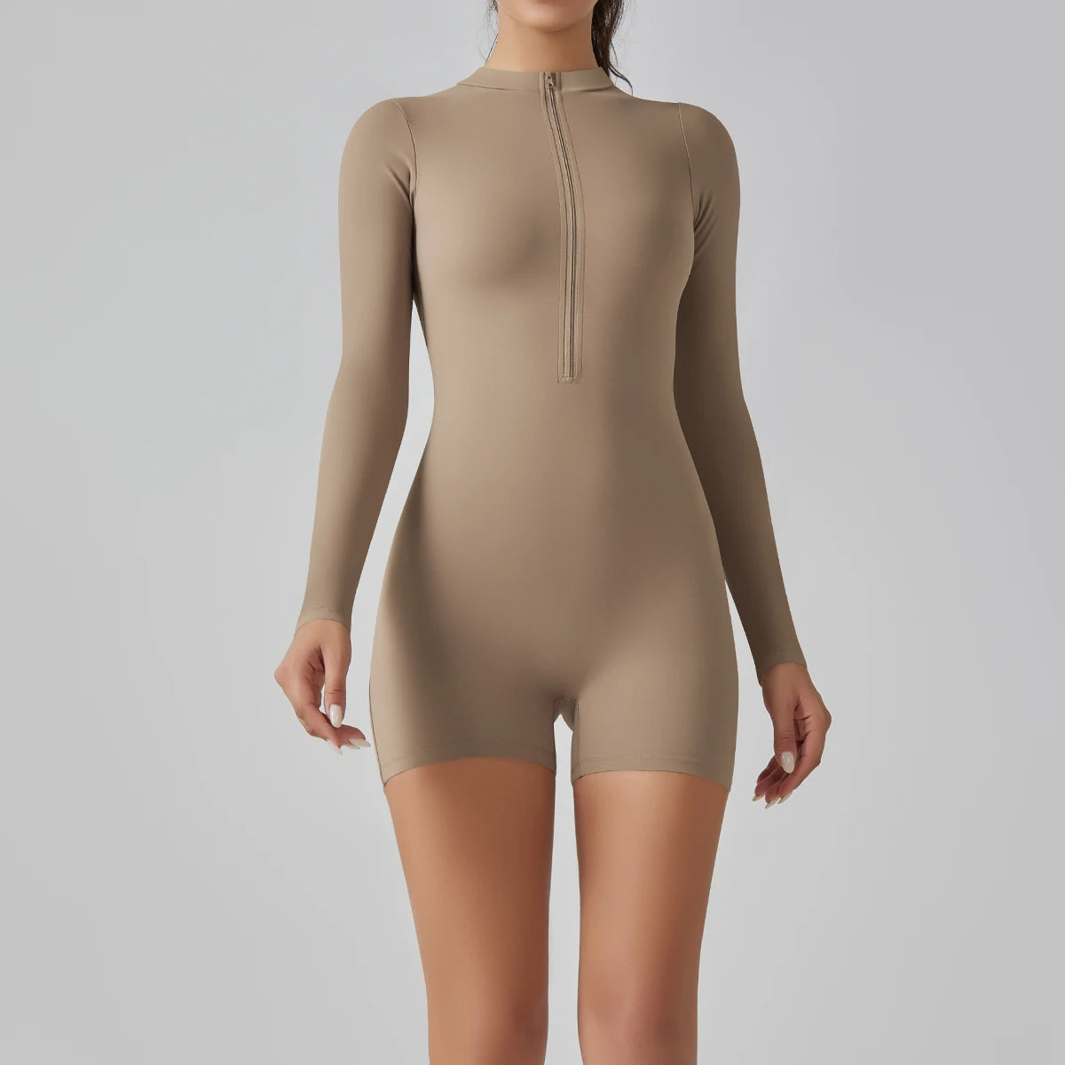 Women’s Zipper Tracksuit Jumpsuit – High Waist Yoga & Fitness Bodysuit Set Style Heaven