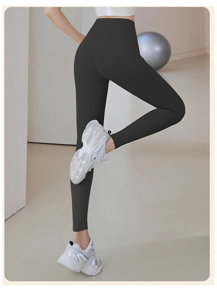 Ribbed High-Waisted Yoga Pants – Seamless Fitness Leggings for Women – Tummy Control Running & Training Tights Style Heaven