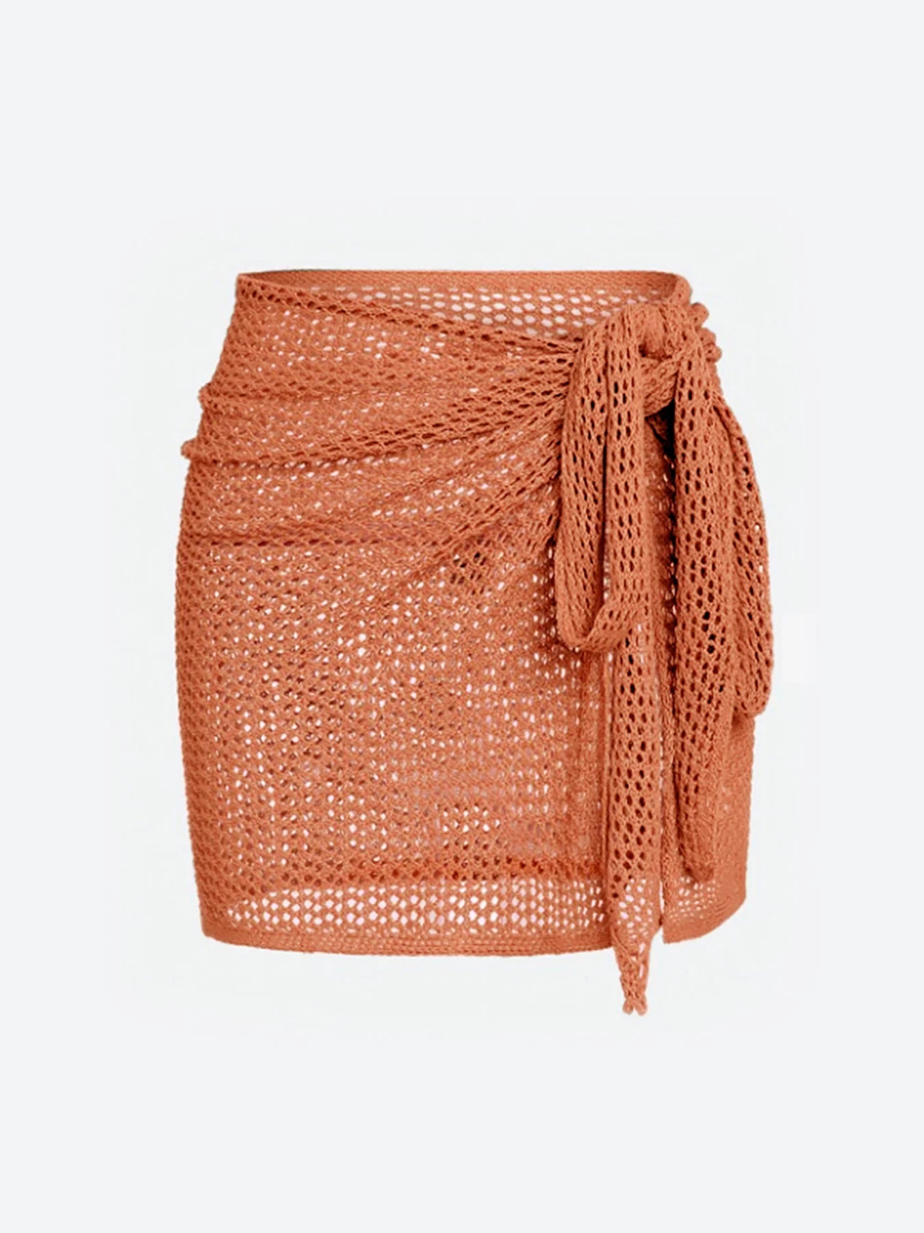 Women’s Knitted Short Skirt with Hollow Straps and Slit – Sexy Beach Cover-Up Shirt for Summer Style Heaven