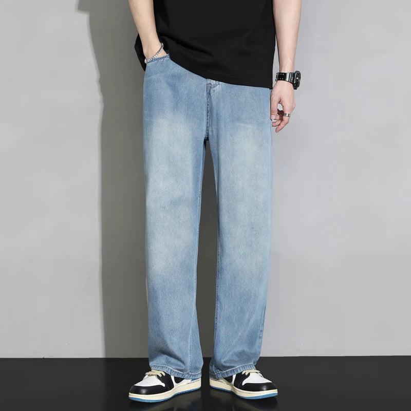 2025 Men’s Soft Baggy Vintage Jeans – Spring/Summer Streetwear Denim Style Heaven