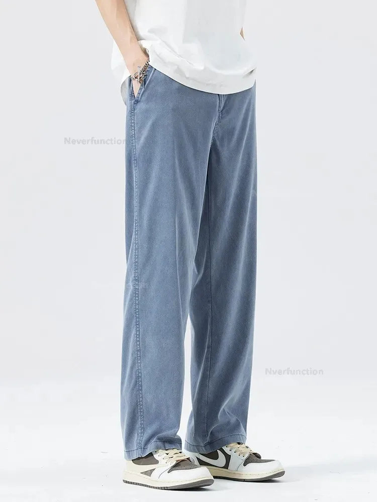Men’s Ultra-Thin Baggy Jeans – Soft & Breathable Lyocell Straight-Leg Pants - Style Heaven