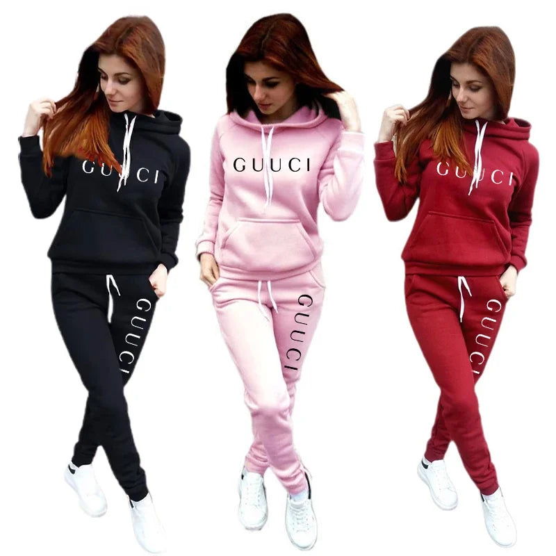 2025 Women’s Casual Tracksuit Set – Hoodie & Sweatpants Sports Jogging Outfit Style Heaven