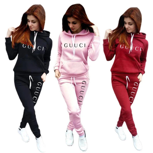 2025 Women’s Casual Tracksuit Set – Hoodie & Sweatpants Sports Jogging Outfit Style Heaven