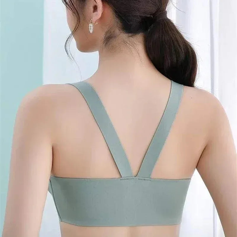 2-in-1 Seamless Wireless Sports Bra – Breathable Push-Up Tank for Running, Workout & Everyday Comfort Style Heaven