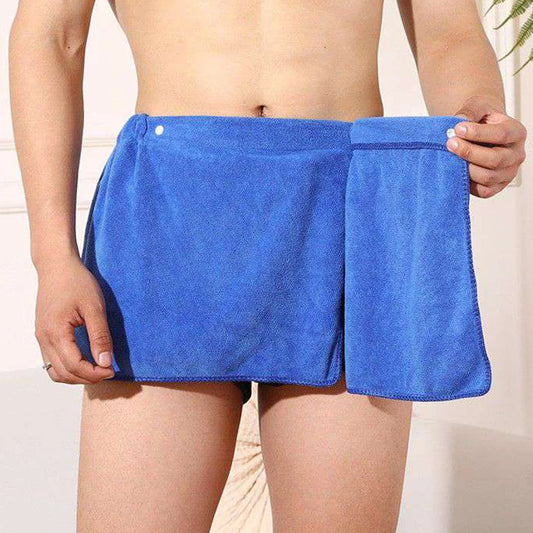 Men's Sexy Side-Slit Bathrobe Shorts – Soft Thick Towel Pajamas for Beach, Shower & Homewear (18+) Style Heaven