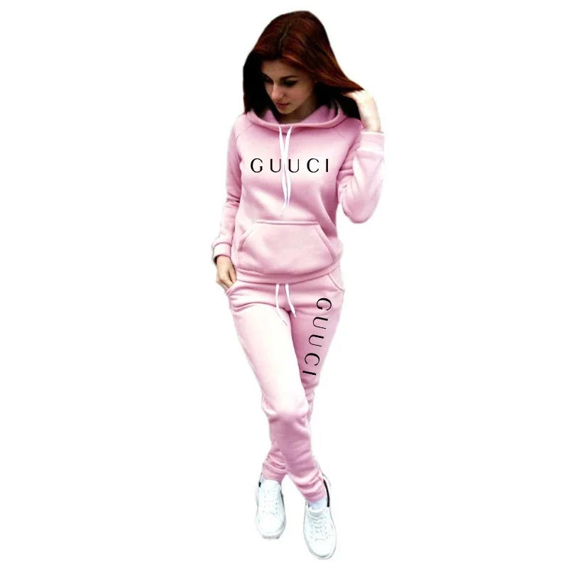 2025 Women’s Casual Tracksuit Set – Hoodie & Sweatpants Sports Jogging Outfit Style Heaven
