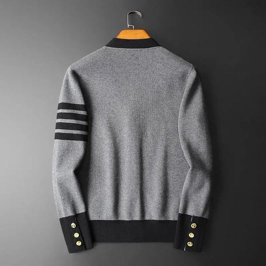 Men’s Korean Style Knitted Cardigan – High-Quality Casual Sweater, Original Aesthetic Knitwear - Style Heaven