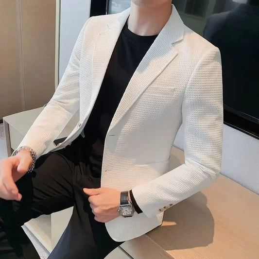 Men’s Slim-Fit Casual Blazer – Lightweight Business Jacket for a Sharp Silhouette Style Heaven