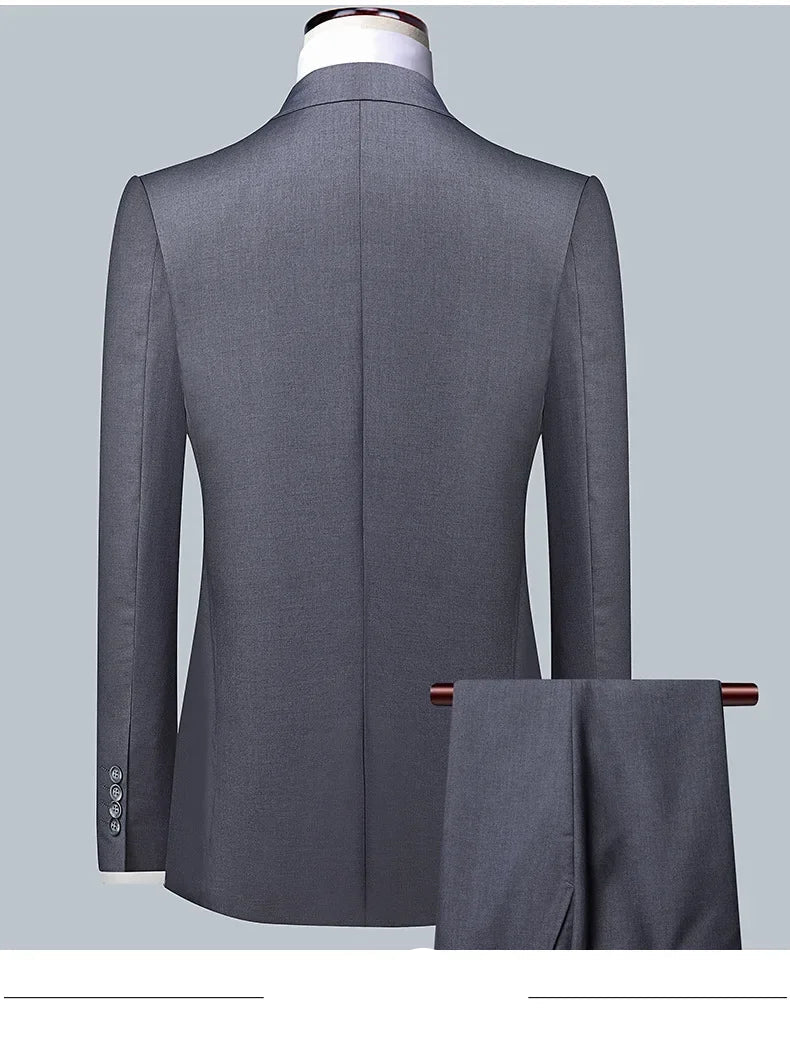 Men’s 3-Piece Formal Suit Set – Blazer, Vest & Trousers for Business, Wedding, or Casual Wear (M-6XL) Style Heaven