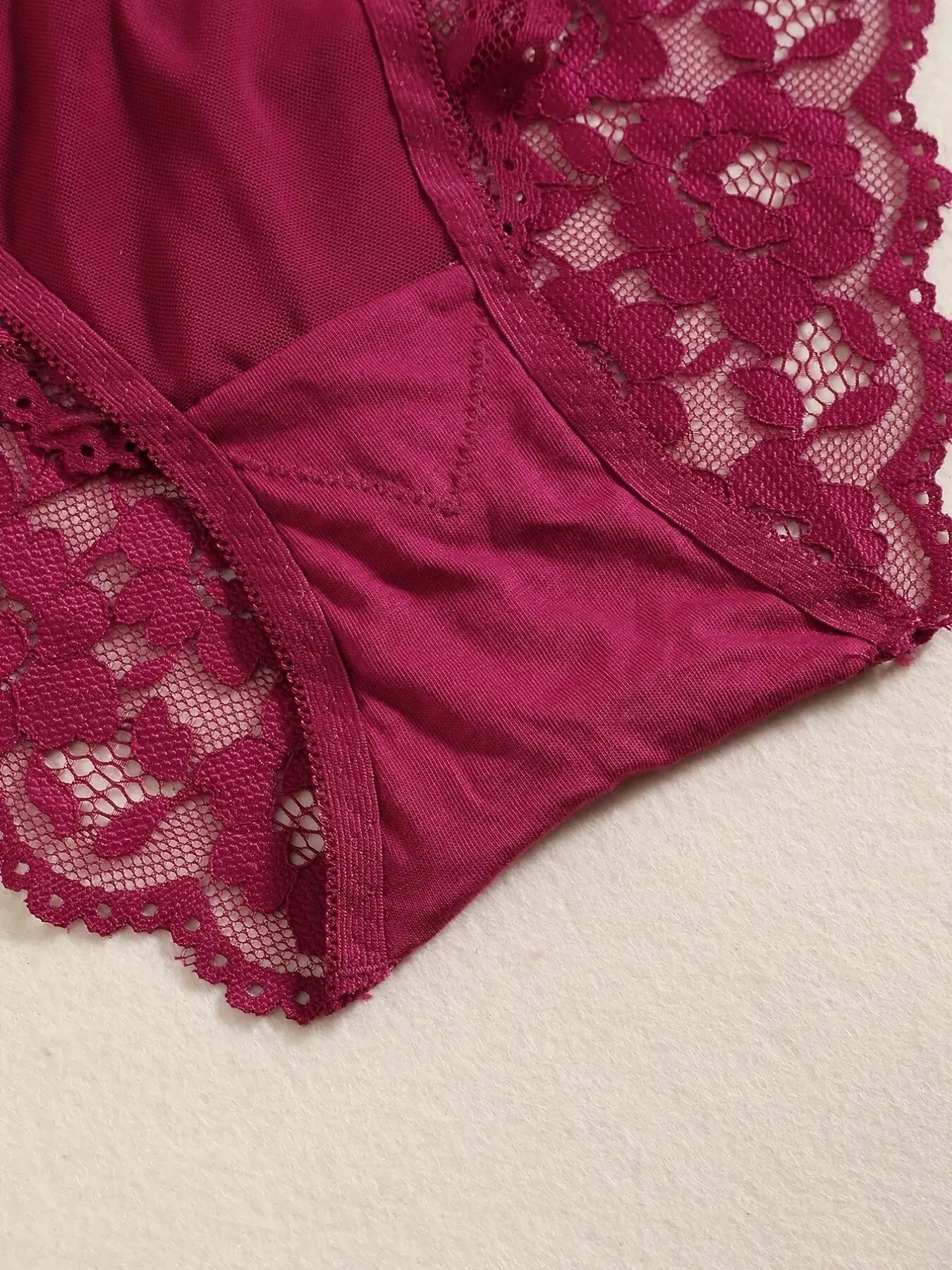 Elegant Lace Embroidery Lingerie Set – Push-Up Bra & Sheer Panty, Breathable Fabric, Perfect for Valentine's Day Style Heaven