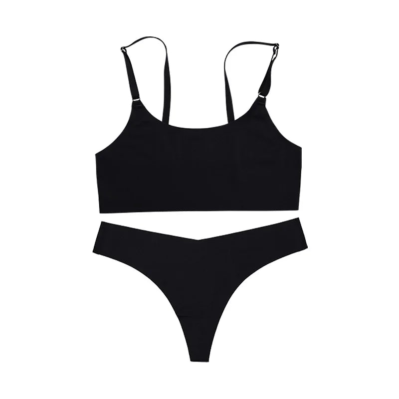 Seamless Ice Silk Bra & Panty Set – Wireless, Ultra-Soft, High-Quality Lingerie for Women Style Heaven