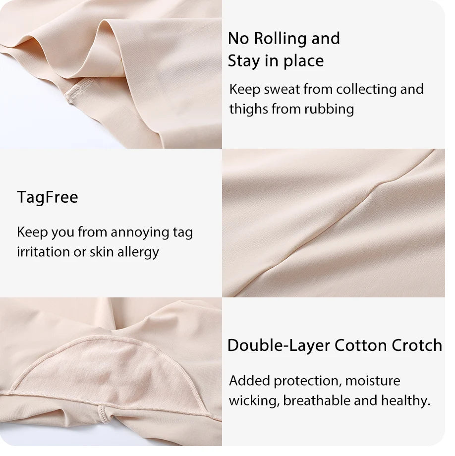 Seamless High-Waist Tummy Control Shorts – Ice Silk Hip-Lift Boyshorts Style Heaven