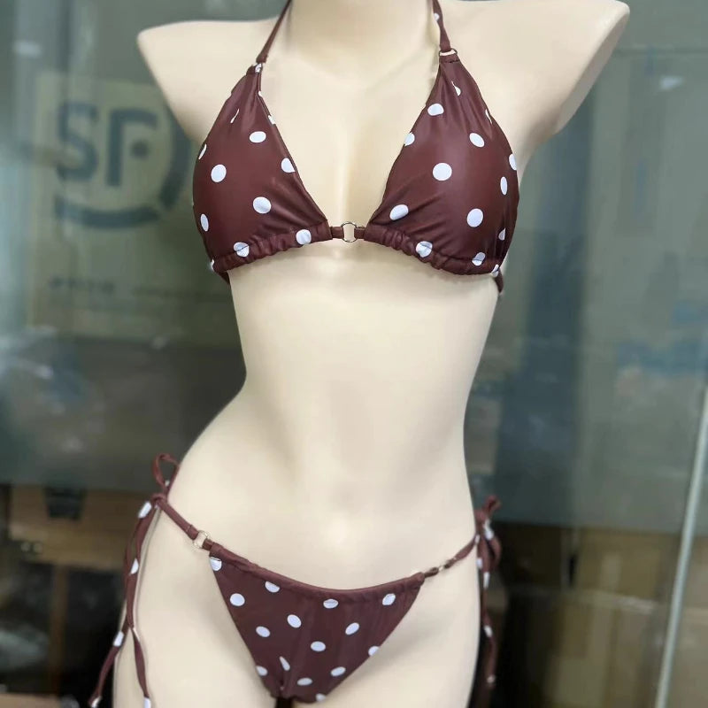 Summer Sexy Solid Micro Bikini Set – Tie-Side G-String Thong Swimsuit for Women Style Heaven