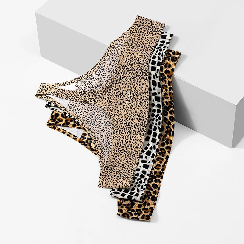 3-Pack Seamless Leopard Thongs – Sexy & Breathable T-Back Panties Style Heaven