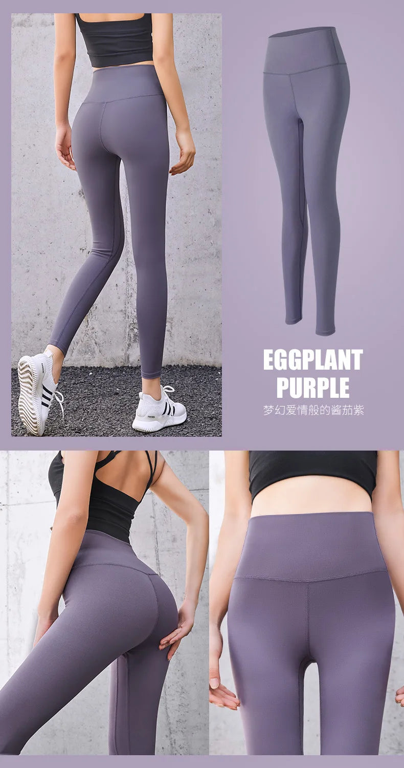 Ribbed High-Waisted Yoga Pants – Seamless Fitness Leggings for Women – Tummy Control Running & Training Tights Style Heaven