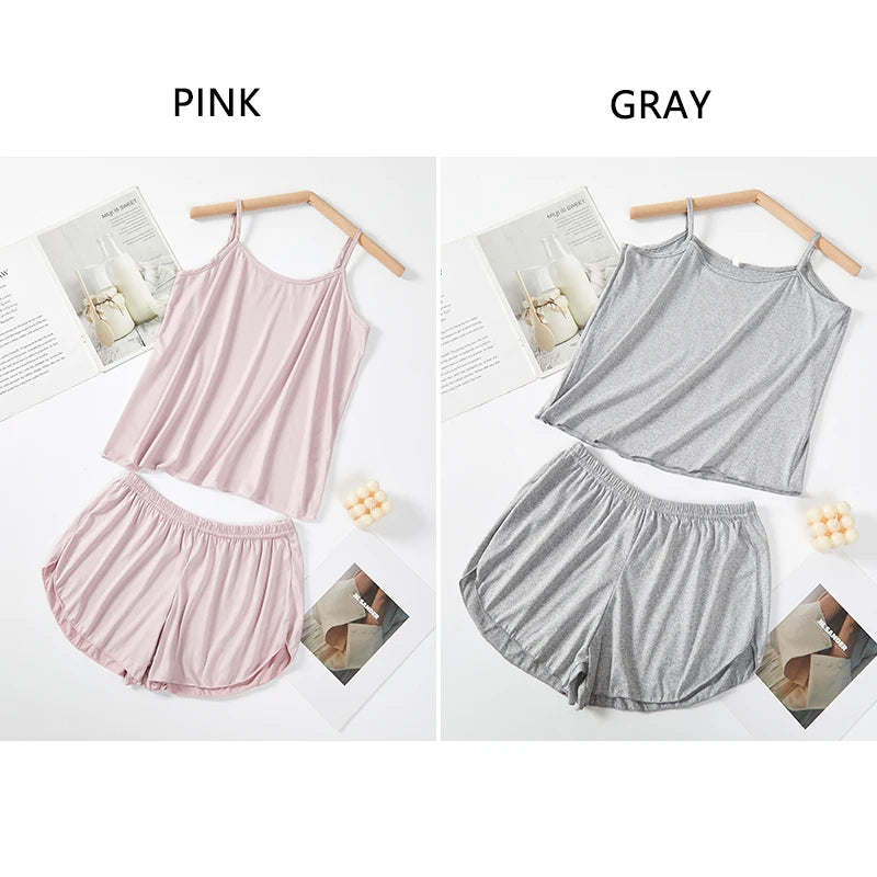 Soft Camisole Pajama Set – Smooth & Casual Summer Sleepwear Style Heaven